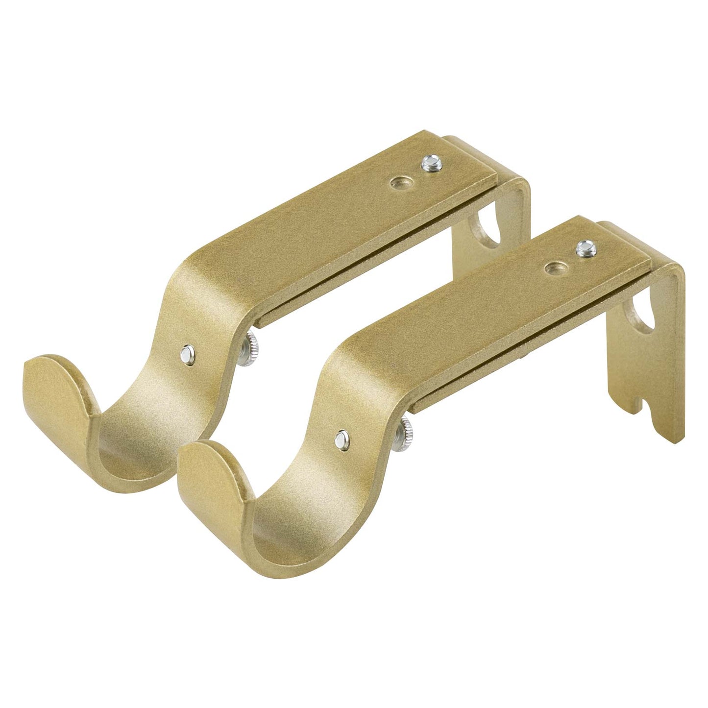 Adjustable Brackets for 1 or 7/8 Inch Curtain Rod, Set of 2, Bronze