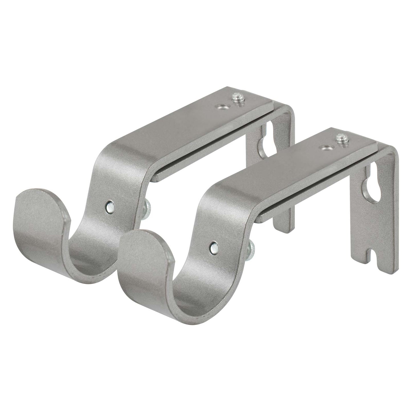 Adjustable Brackets for 1 or 7/8 Inch Curtain Rod, Set of 2, Bronze