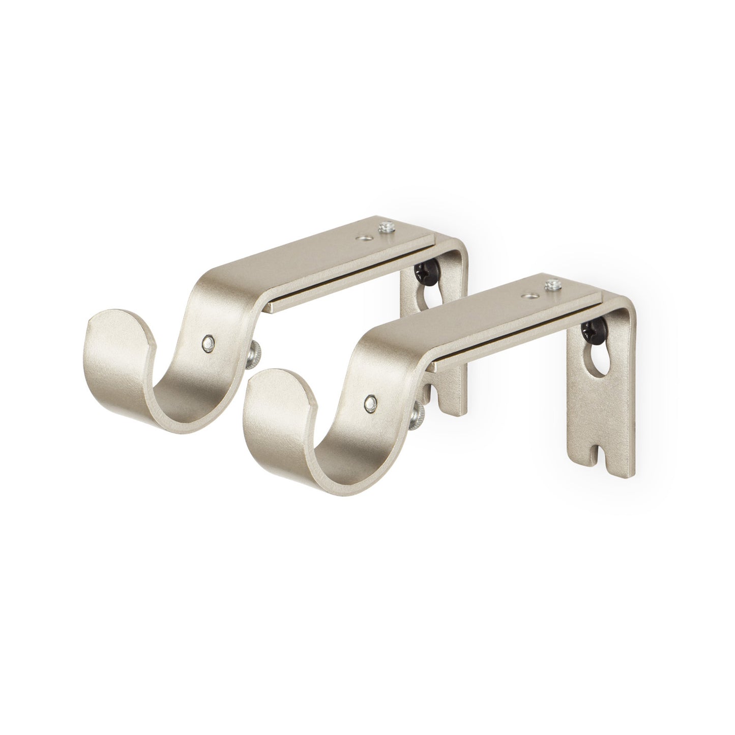 Adjustable Brackets for 1 or 7/8 Inch Curtain Rod, Set of 2, Bronze