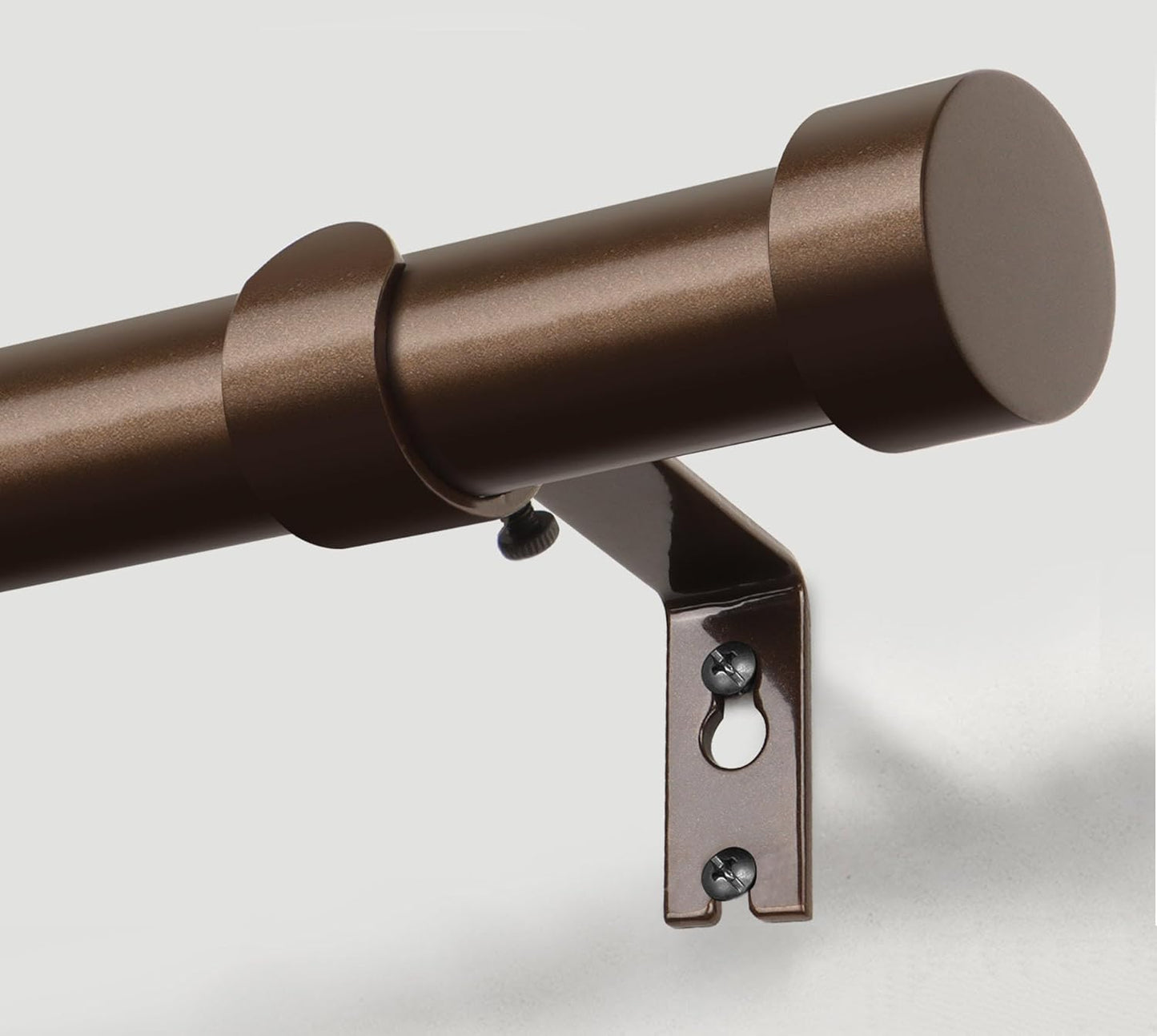 KAMANINA Black Curtain Rods 32 to 144 Inch (2.6-12 Feet), 1 Inch Heavy Duty Curtain Rods for Windows, Modern Adjustable Drapery Rods with End Cap (32"-144")