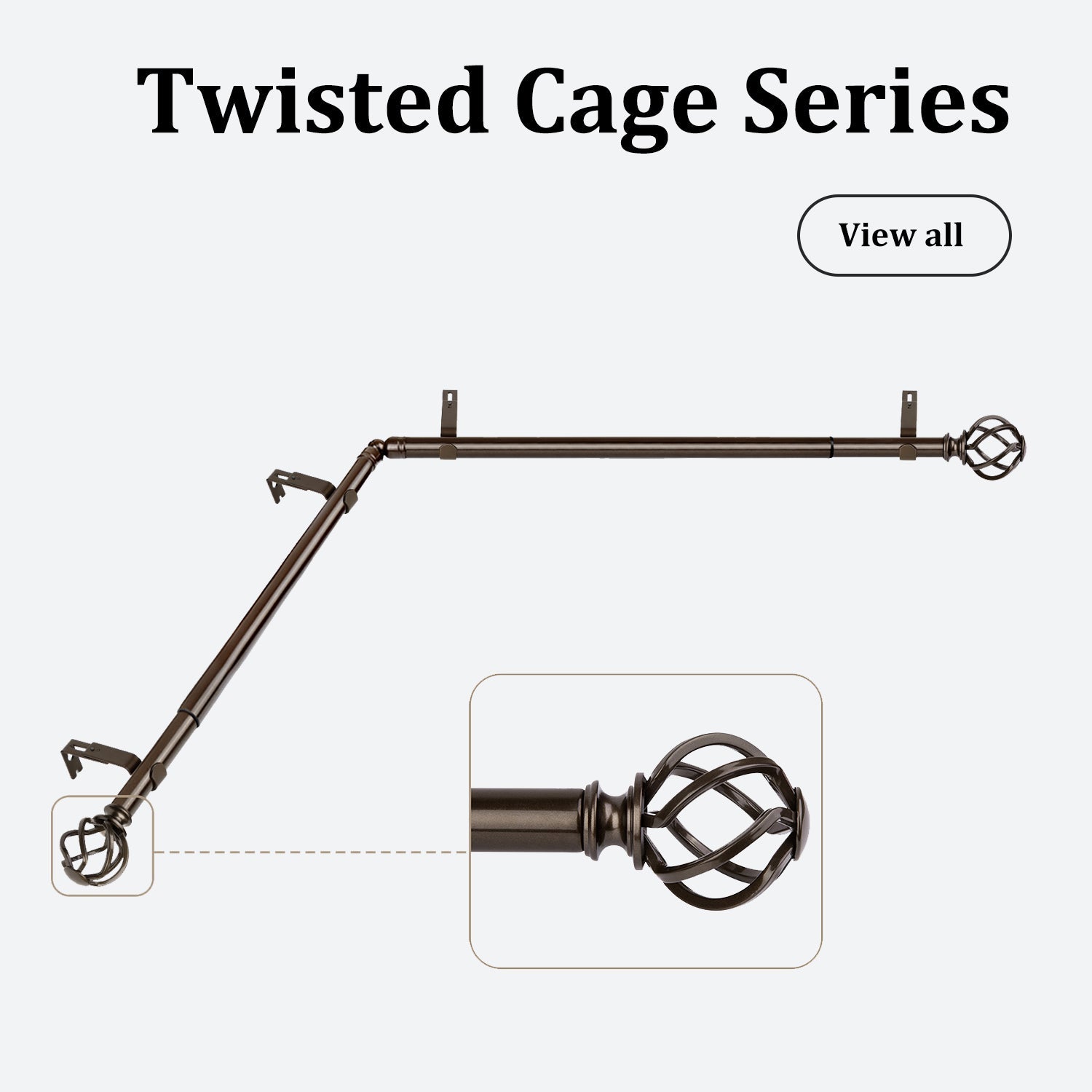 Twsited Cage Series-Antique Bronze