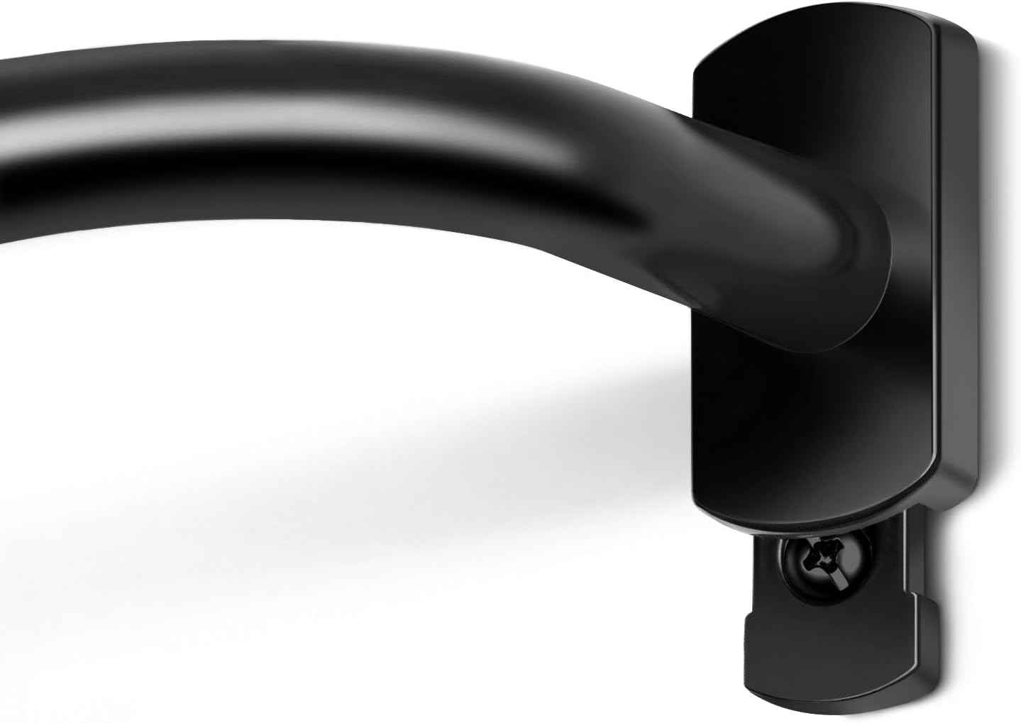 KAMANINA Wrap Around Curtain Rod 35-60 Inch, Black Adjustable Drapery Rods | 3/4 Inch Blackout Curtain Rods for Windows, Heavy Duty, Room Darkening Curtain Rod, for Bedroom, Living Room, Sliding Door