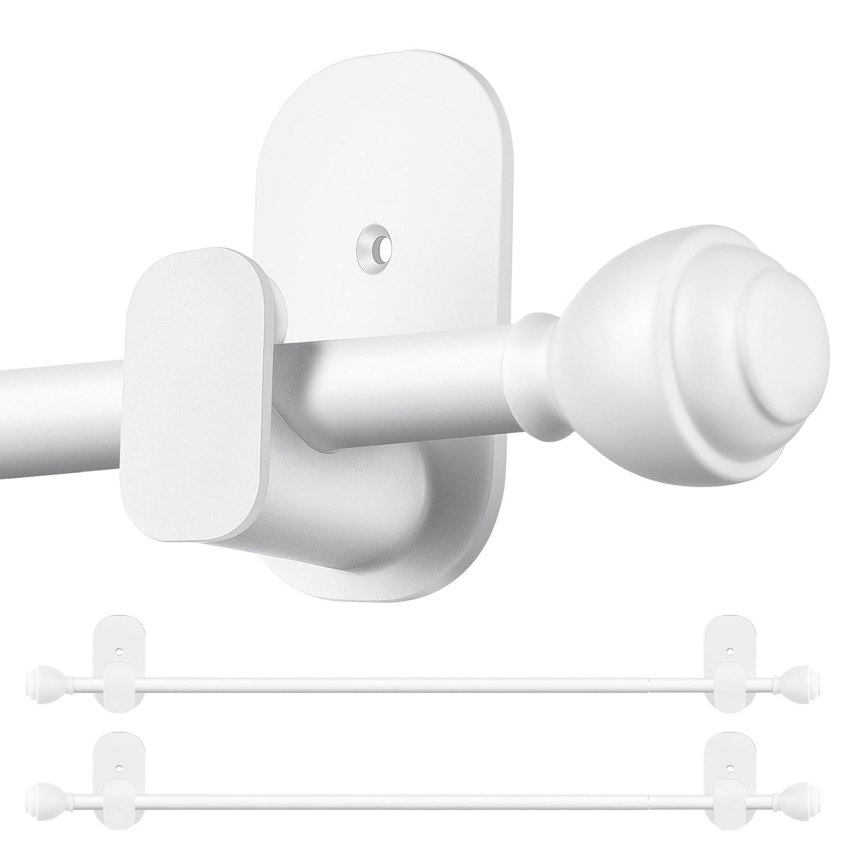 KAMANINA Curtain Rods No Drilling for Renter, 16-30 Inches, Bronze