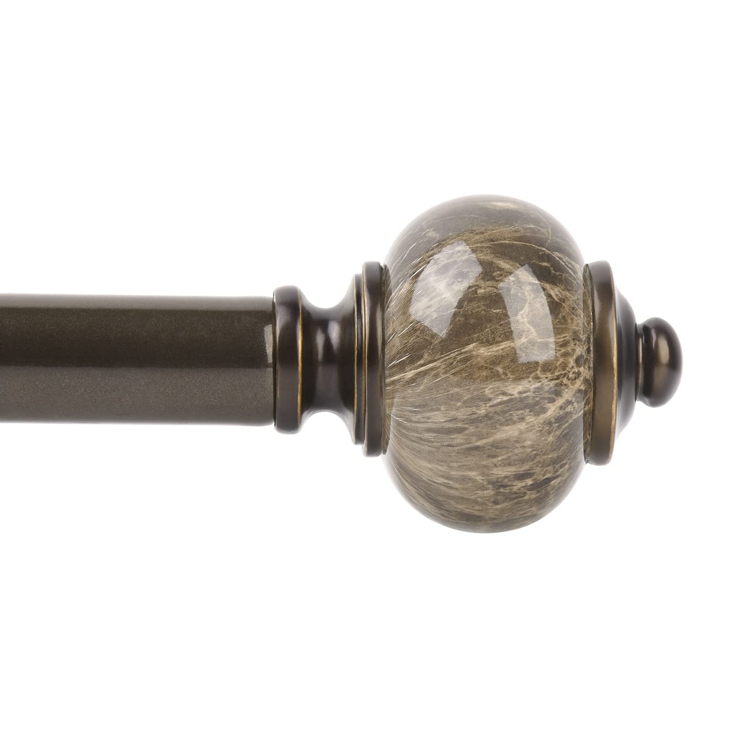KAMANINA 2 Pack Curtain Rods 32 to 58 Inch, Bronze Drapery Rod, 1" Diameter